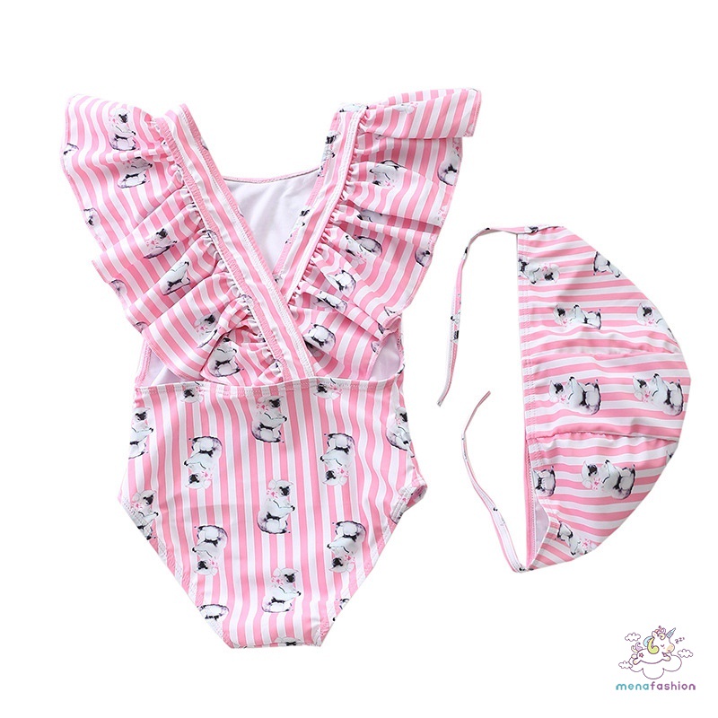 Đồ Bơi Nhún Bèo Phong Cách Công Chúa Cho Bé Gái 1-7 Tuổi