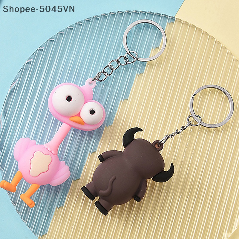 Móc Chìa Khóa Hình Chú Voi Mắt Dừng Dễ Thương