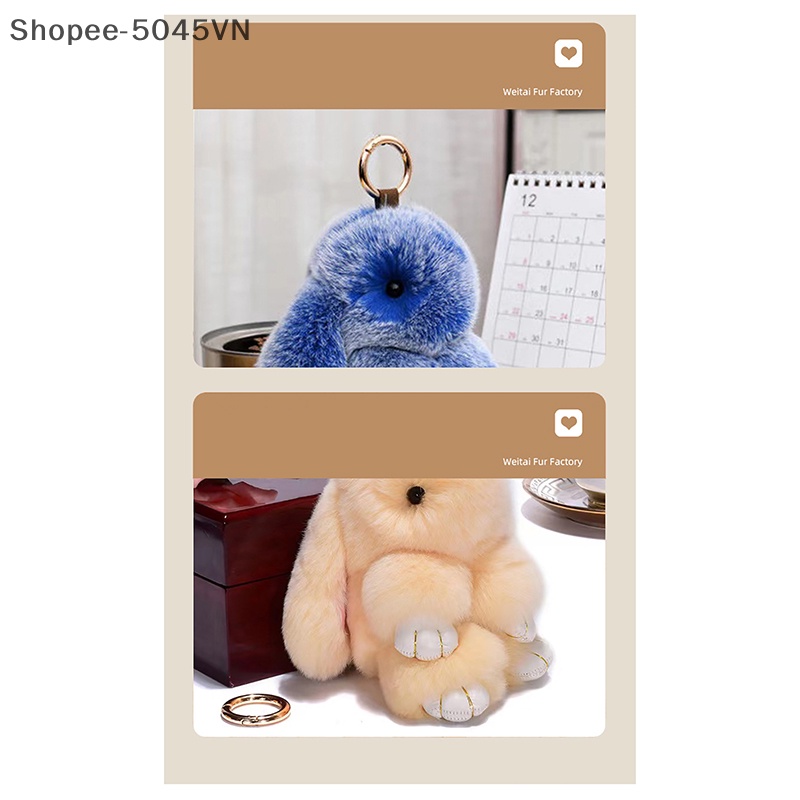 Móc Khóa Thỏ Nhồi Bông 15CM Dễ Thương
