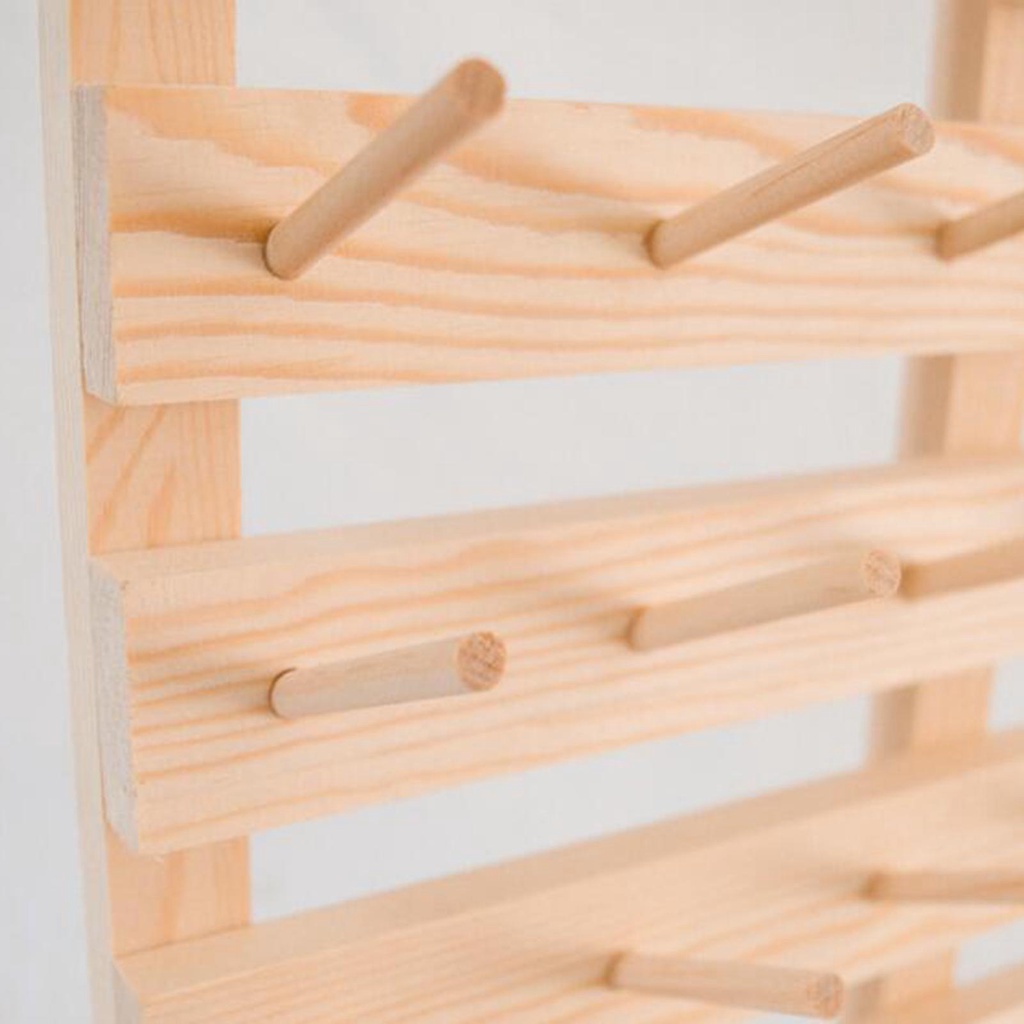 Giá Đỡ 30 Cuộn Chỉ Thêu Bằng Gỗ Tiện Dụng