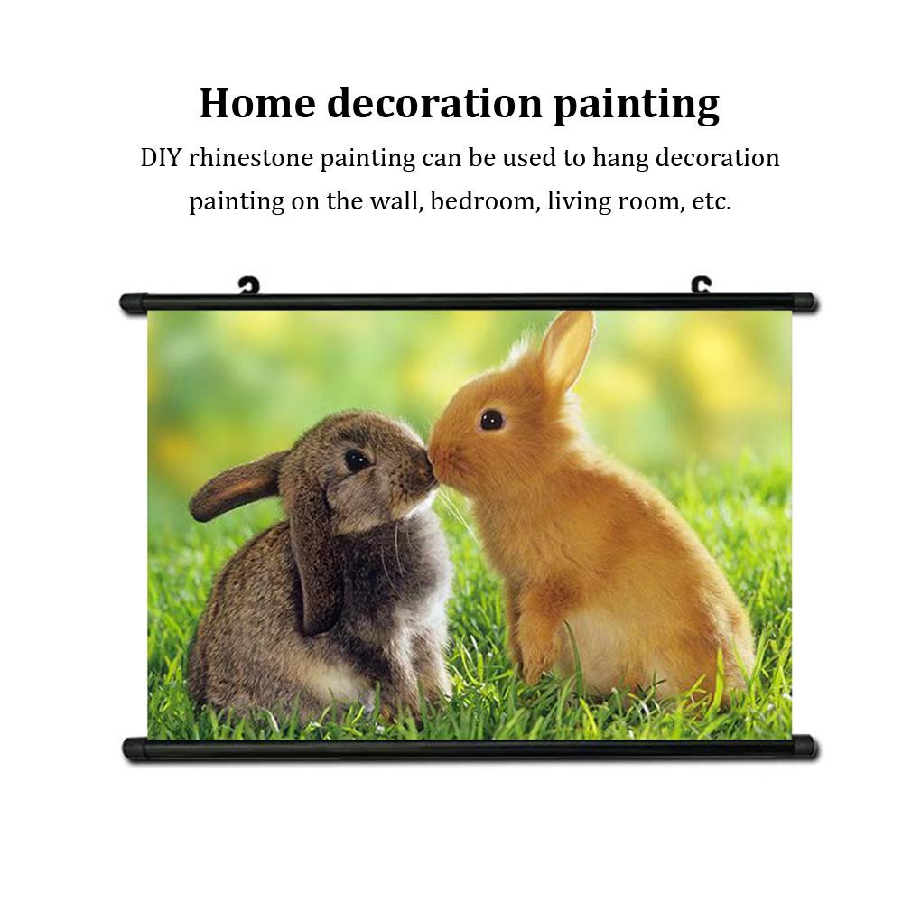 Bộ Tranh Đính Đá 5D Tự Làm 30x40cm Hình Động Vật Dễ Thương