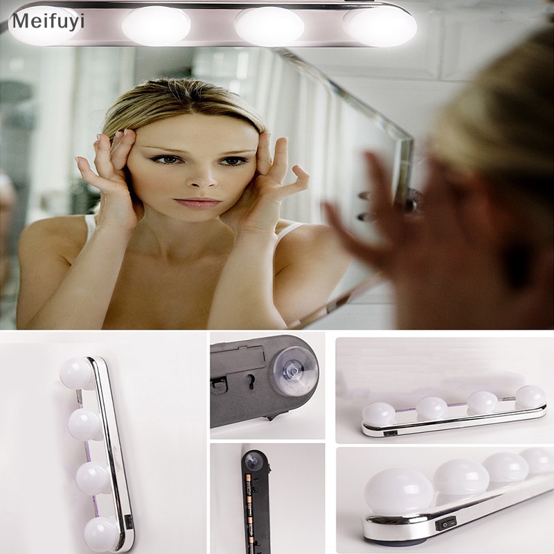 Đèn LED 4 Bóng Gắn Gương Trang Điểm Có Giác Hút Tiện Dụng