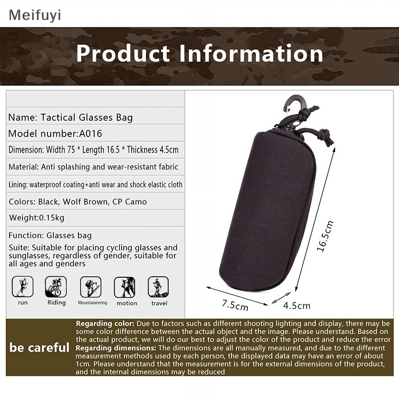 Hộp Đựng Mắt Kính Chống Sốc Bằng Nylon 1000D