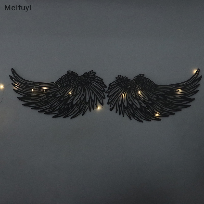 1 Cặp Cánh Thiên Thần Bằng Kim Loại Gắn Tường Trang Trí Nghệ Thuật