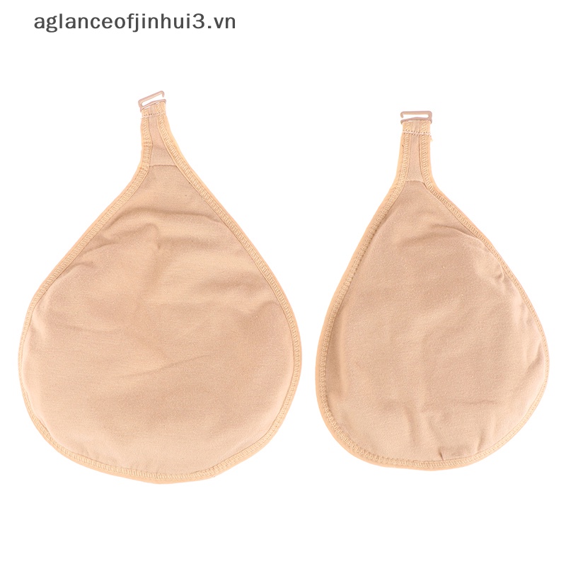 ~ Afhvn ~ Túi Đựng Bảo Vệ Ngực Giả Cotton Có Móc Bảo Vệ Ngực Hình Giọt Nước