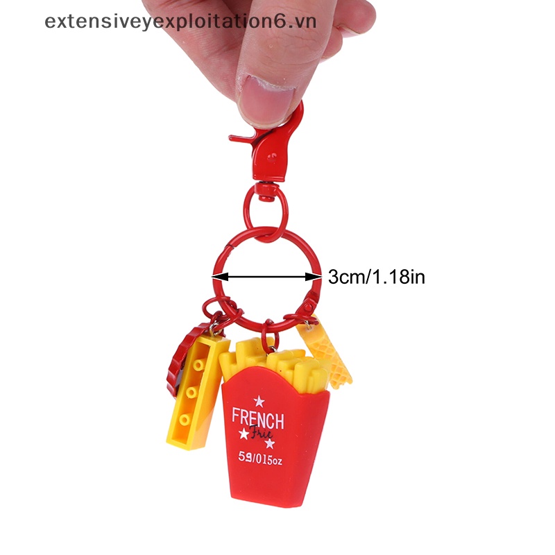 Móc Khóa / Dây Chuyền / Móc Khóa Hình Bánh Hamburger / Khoai Tây Chiên / Hamburger Độc Đáo Dễ Thương