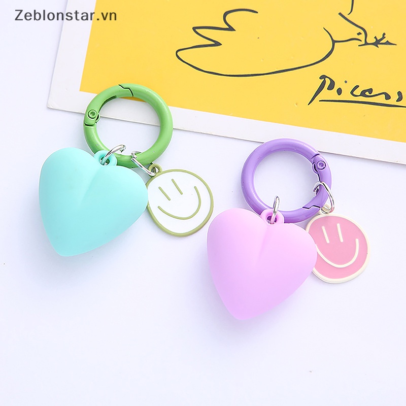 Móc Khóa Hình Bánh Macaroon / Trái Tim / Mặt Cười Kiểu Cách Dễ Thương Cho Nữ