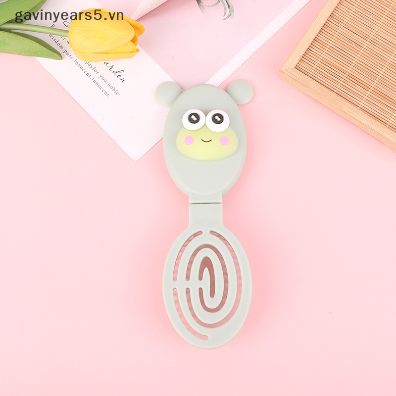 Lược Chải Tóc Tích Hợp Gương Gấp Gọn 2 Trong 1 Tiện Dụng