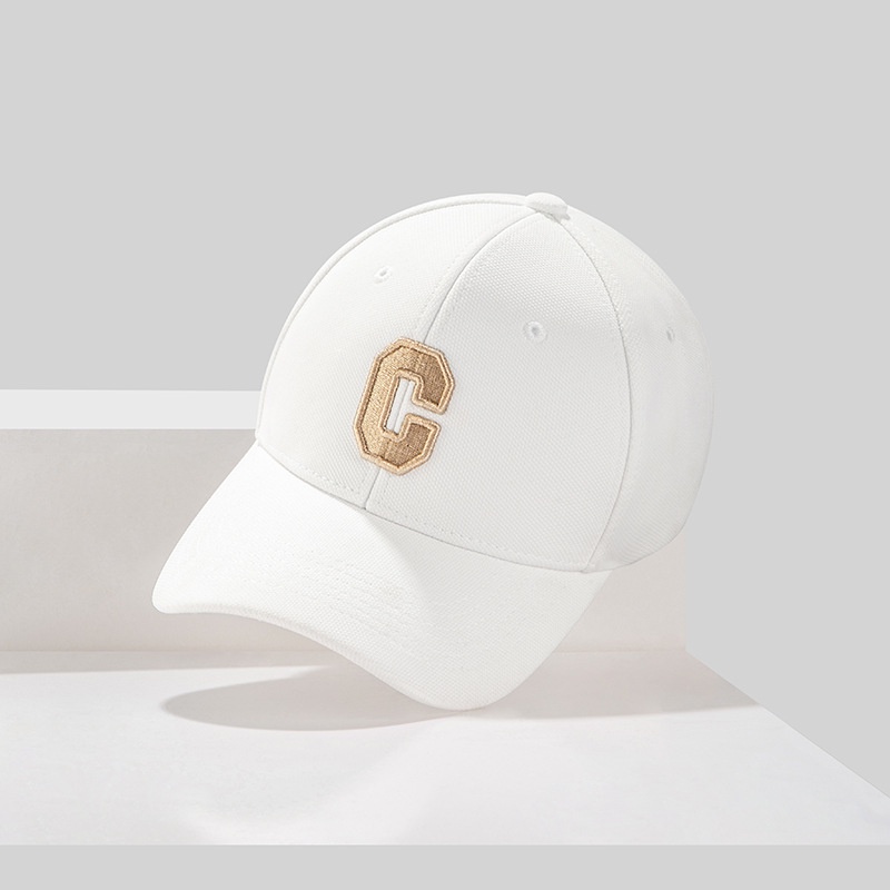 LINJW Mũ Lưỡi Trai Cotton Mềm Thêu Chữ C Thời Trang Mùa Hè 2023