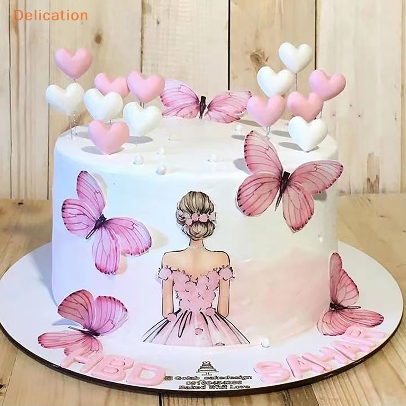 Que Cắm Chữ Happy Birthday / Cupcake Hình Bướm Xinh Xắn