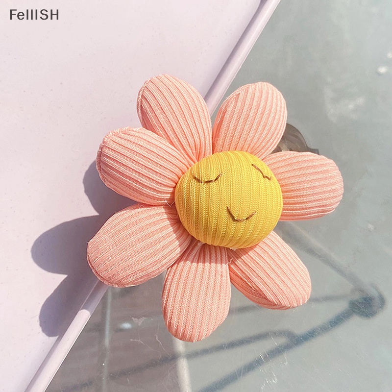 Ghim Cài Áo Hình Hoa Hướng Dương / Mặt Cười / Mặt Cười Chất Liệu Cotton Thời Trang Cho Nữ 439br