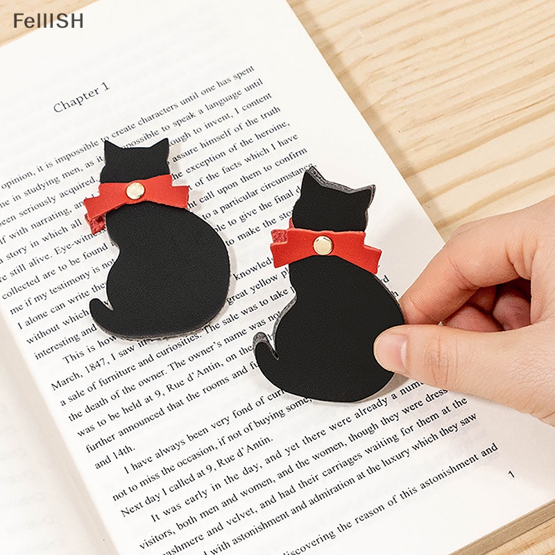 Sổ Đánh Dấu Trang Sách Mini Bằng Da PU Hình Mèo Dễ Thương Chất Lượng Cao 439br