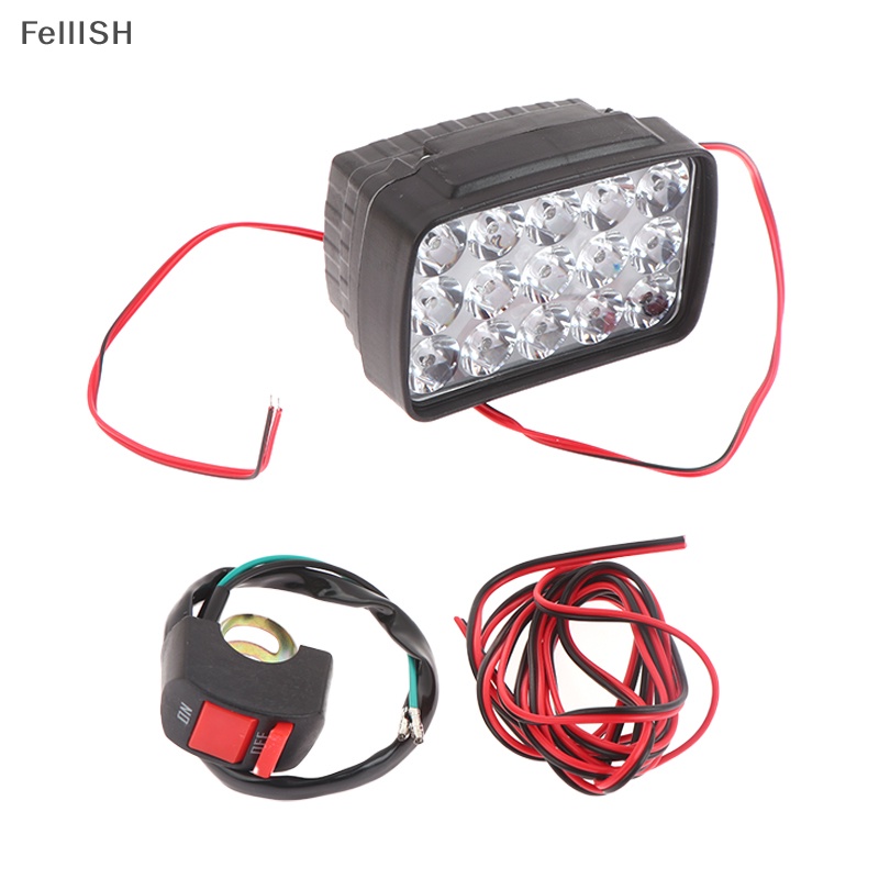 Đèn Pha 15 Bóng LED 12V Siêu Sáng 439br Dành Cho Xe Motos ATV Scooter