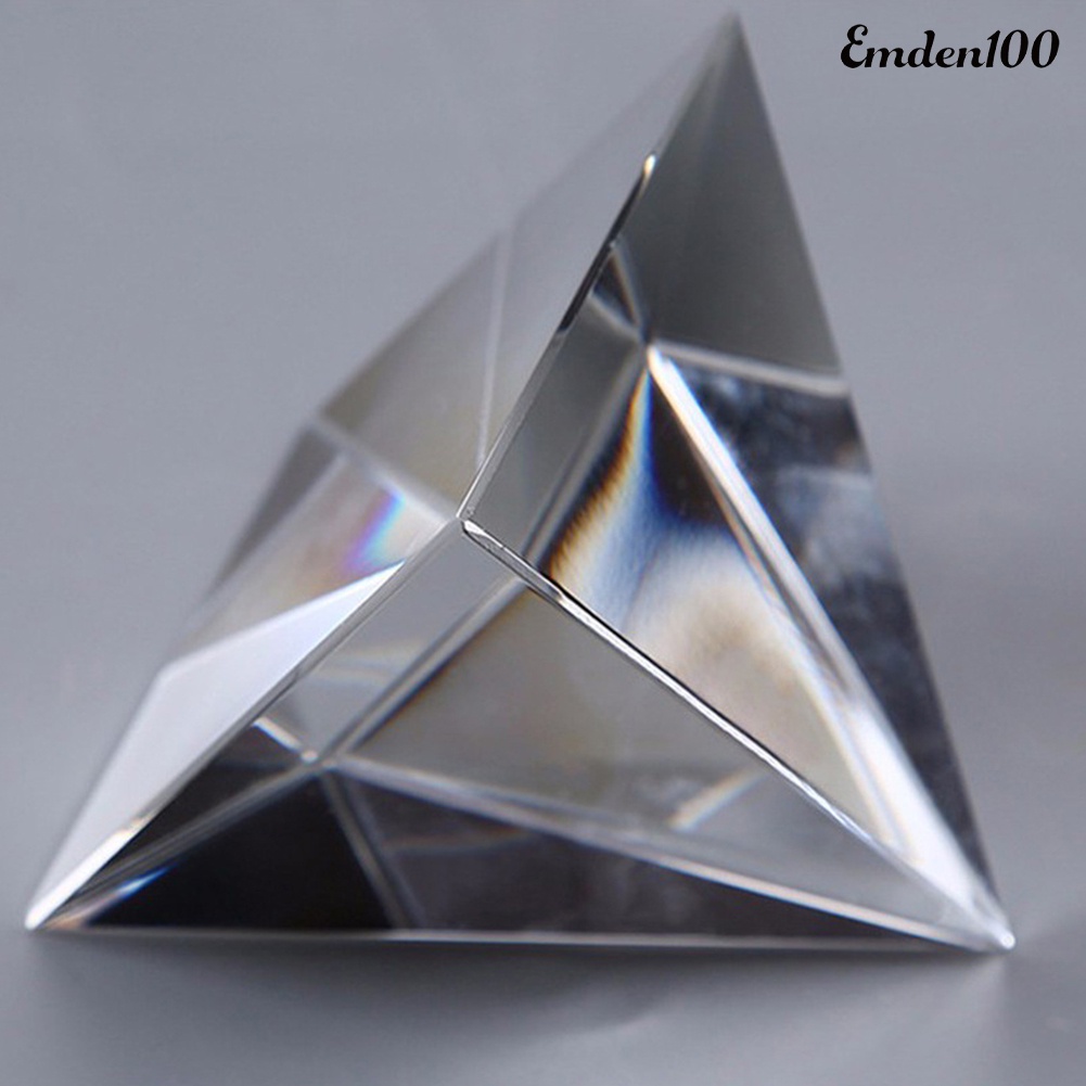 Khối Lăng Kính Pha Lê Nhân Tạo 5 / 6 / 7 / 8cm Trang Trí Nhà Cửa / Văn Phòng