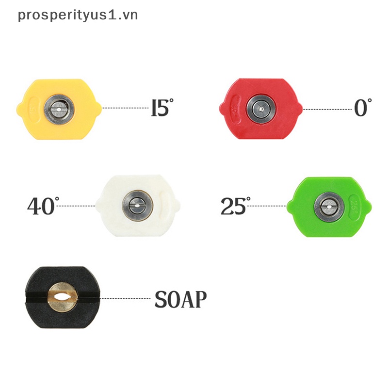 Đầu Nối Xoay prosperityus1] 1 / 4 &quot;Nhanh Chóng Với 5 Đầu Nối Bằng Đồng Cho Máy Rửa Xe Áp Suất Cao [VN]
