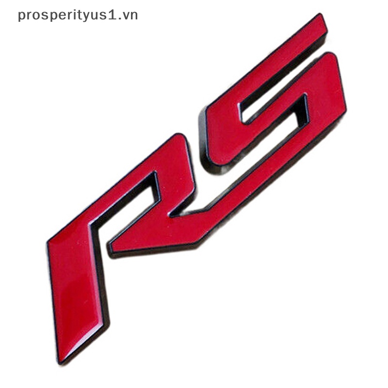 Miếng Dán Logo RS Bằng Kim Loại Trang Trí Đuôi Xe Hơi prosperityus1
