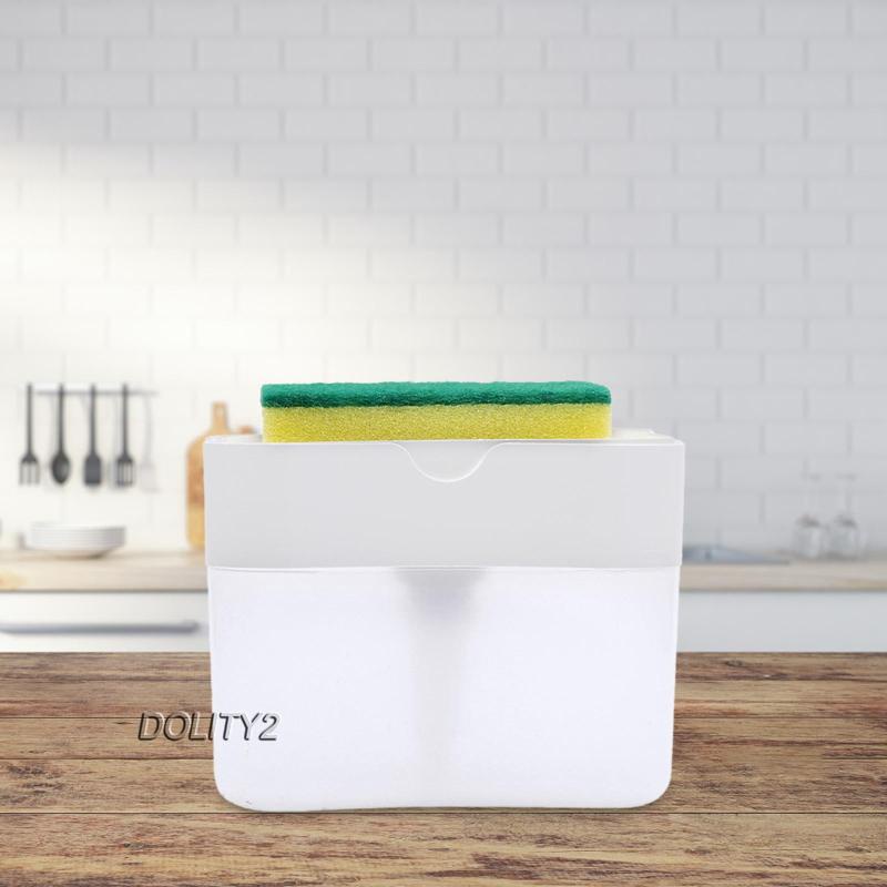 Set 2 Bình Đựng Xà Phòng Và Giá Đỡ Rửa Chén Tiện Dụng Cho Nhà Bếp