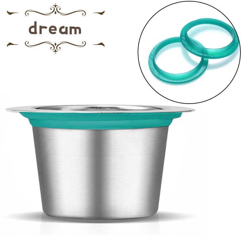【DREAMLIFE】Cap 20mm Coffee Capsule Reusable Silicone 15pcs Replacement Compatible