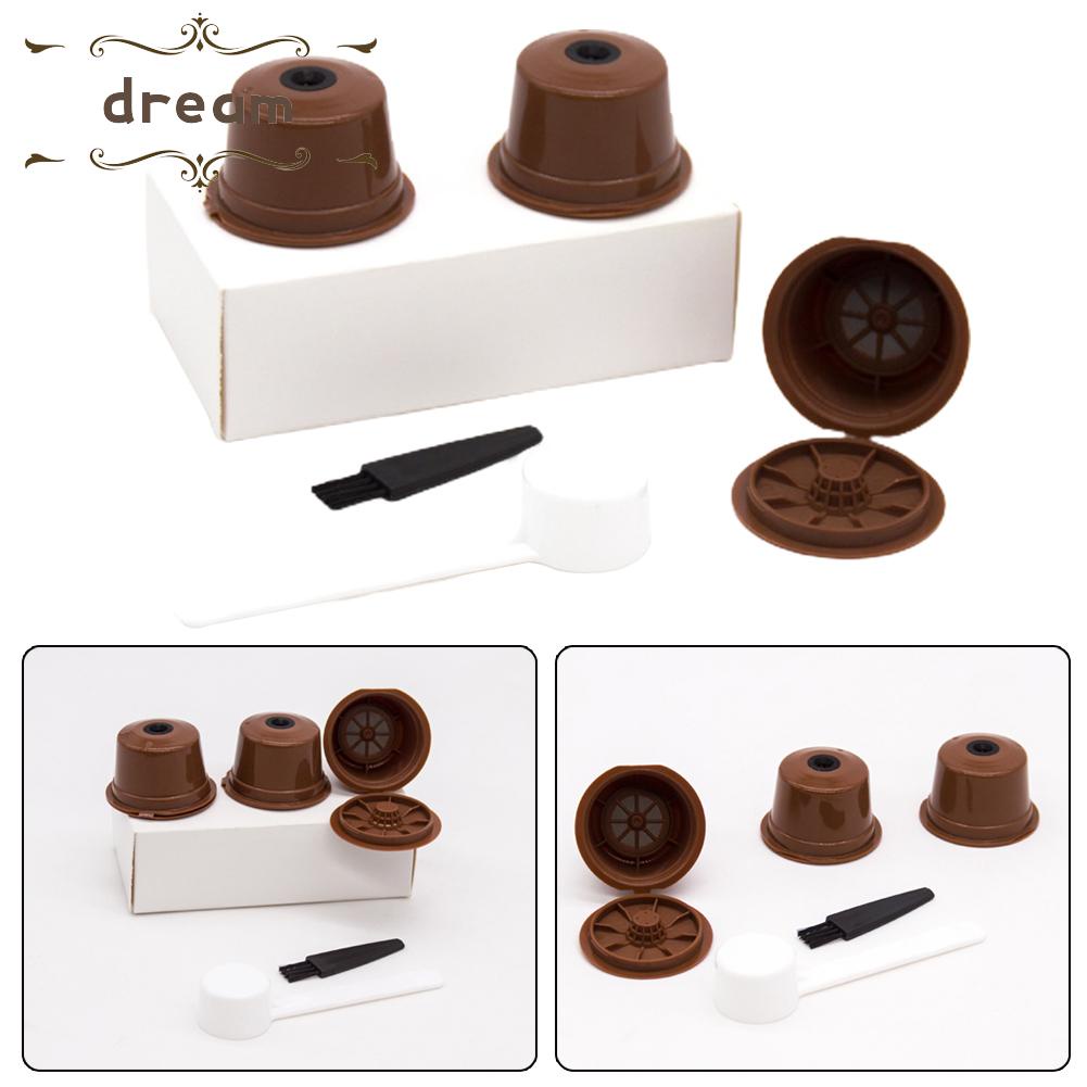 【DREAMLIFE】Coffee Filters 3.2cm / 1.3in 3Pcs 4.5cm / 1.8in Brown Coffee Capsule Filter Cup