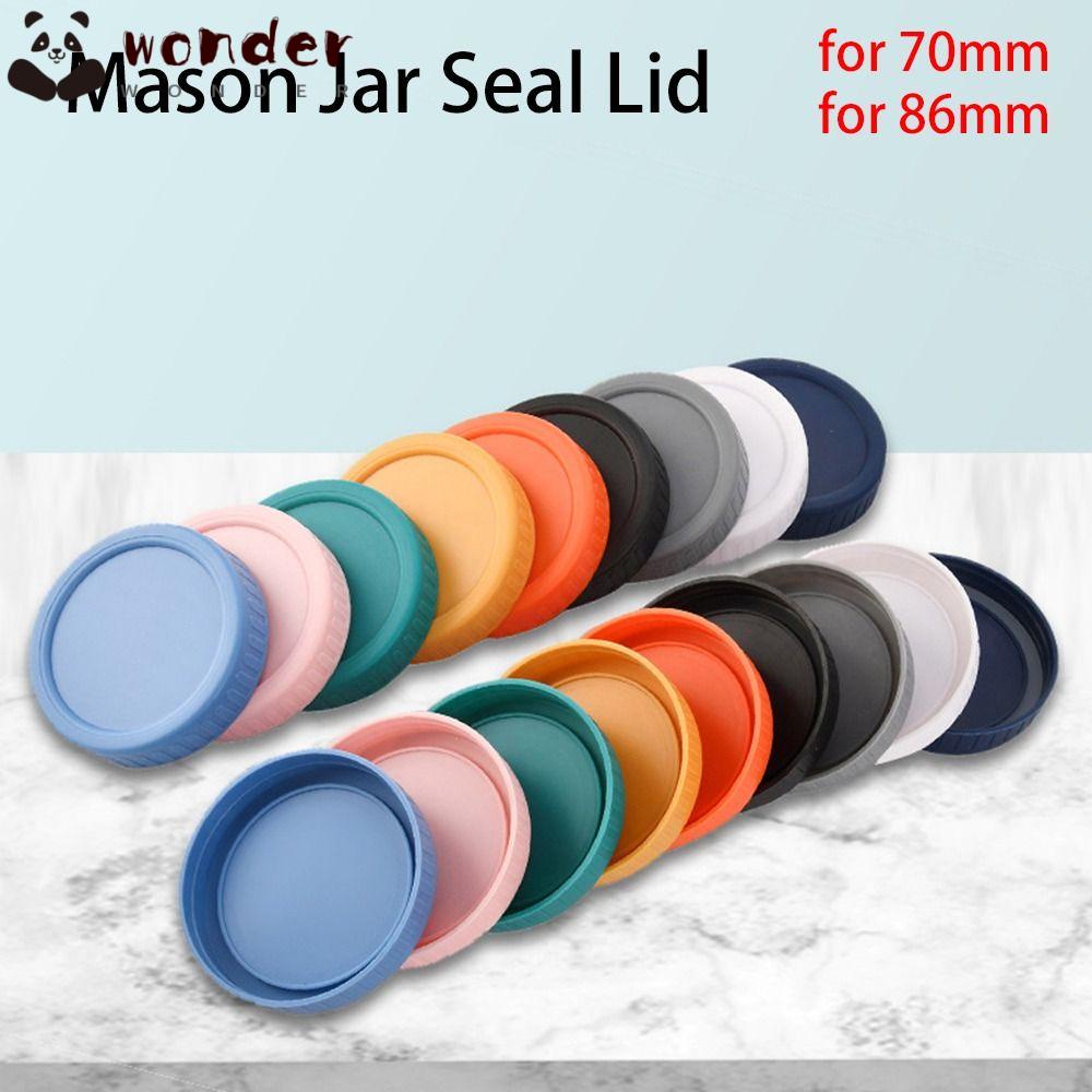 Bộ 6 Nắp Đậy Bình Nước Miệng Rộng Bằng Nhựa Có Thể Tái Sử Dụng Ốp