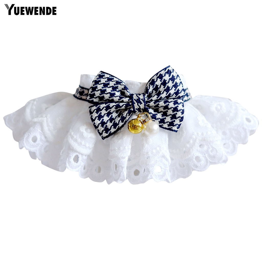 Yq.e Khăn Choàng Cổ Trang Trí Viền Ren Thời Trang Thủ Công Cho Thú Cưng Bên Ngoài