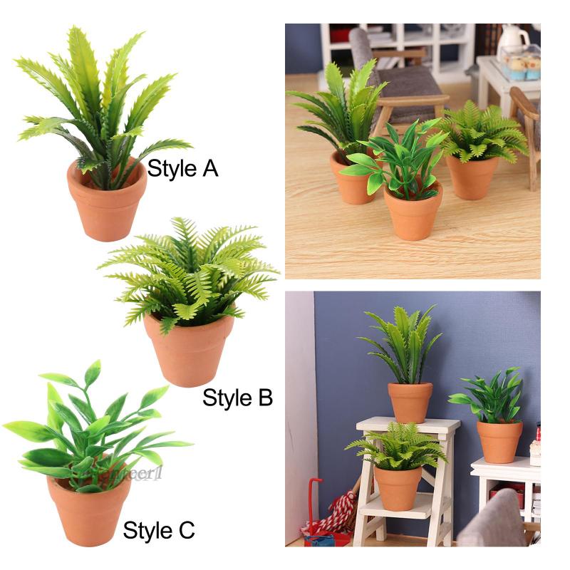 [Fenteer1] Mô Hình Chậu Cây Bonsai Nhân Tạo diy Trang Trí Nhà Búp Bê