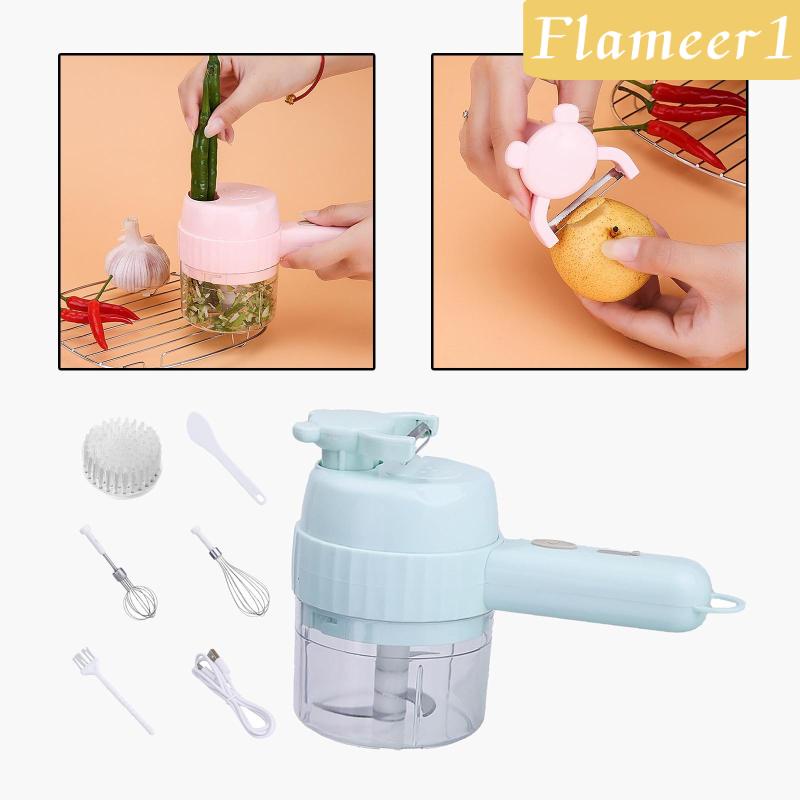 Máy Xay Thịt / Cà Rốt / Tỏi / Rau Củ Mini Chạy Điện Dùng Điện 1 Lần