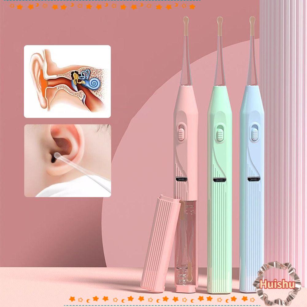 HS Bộ Dụng Cụ Lấy Ráy Tai Có Đèn Pin Sạc USB An Toàn Cho Bé