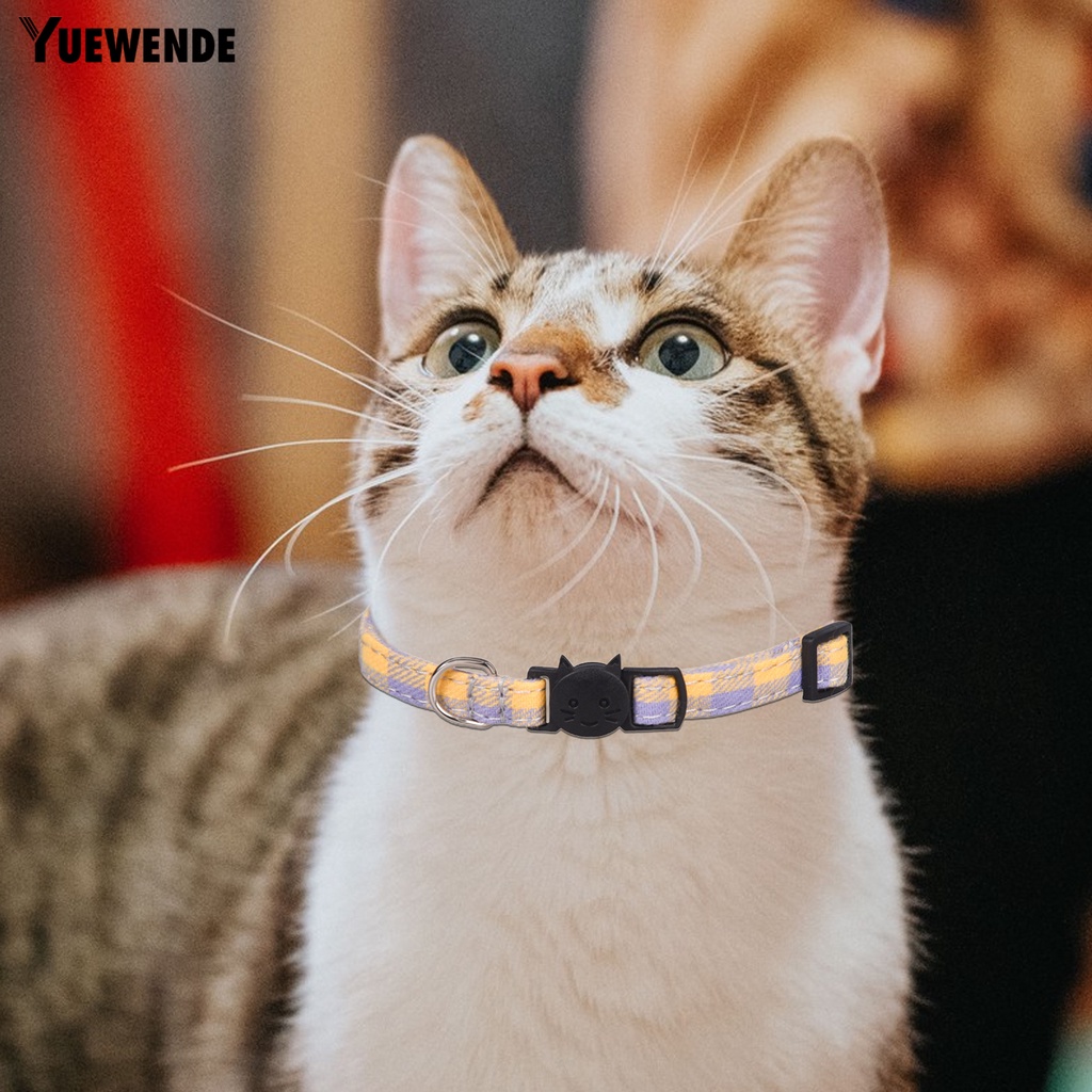 Vòng Cổ Thắt Nơ Họa Tiết Sọc Caro Xinh Xắn Cho Thú Cưng