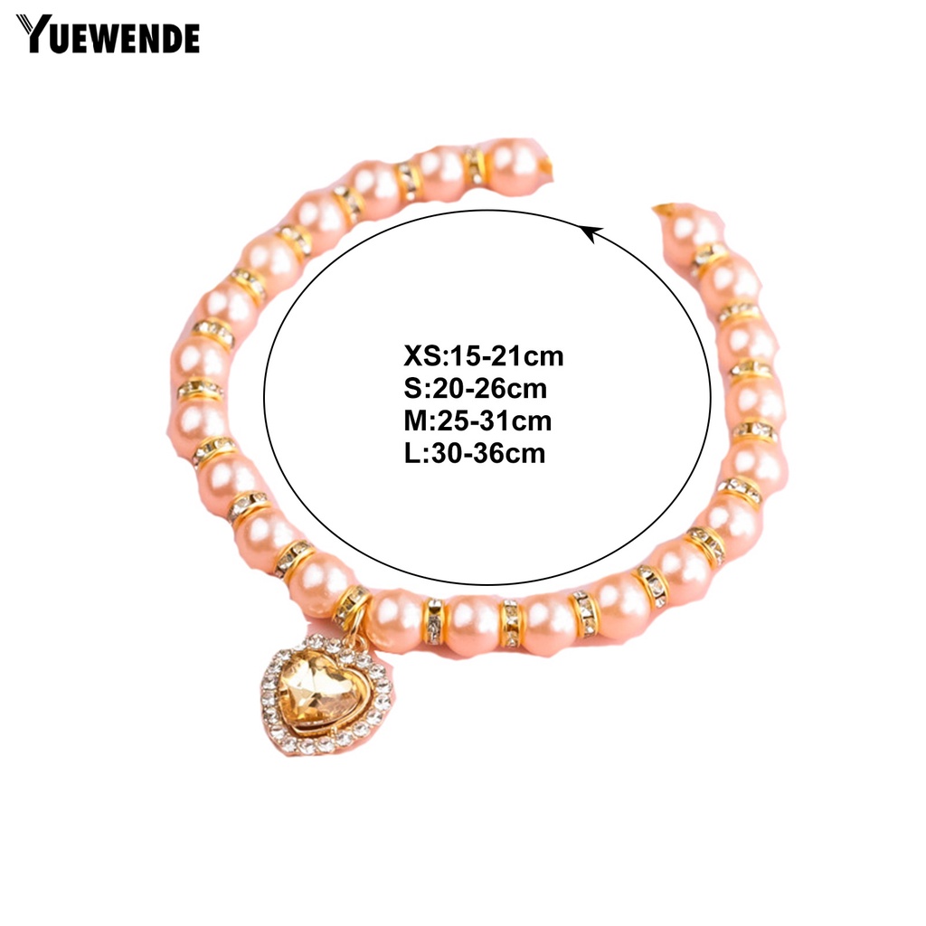 Vòng Cổ Ngọc Trai Bằng Resin Đáng Yêu Cho Thú Cưng YQ.E