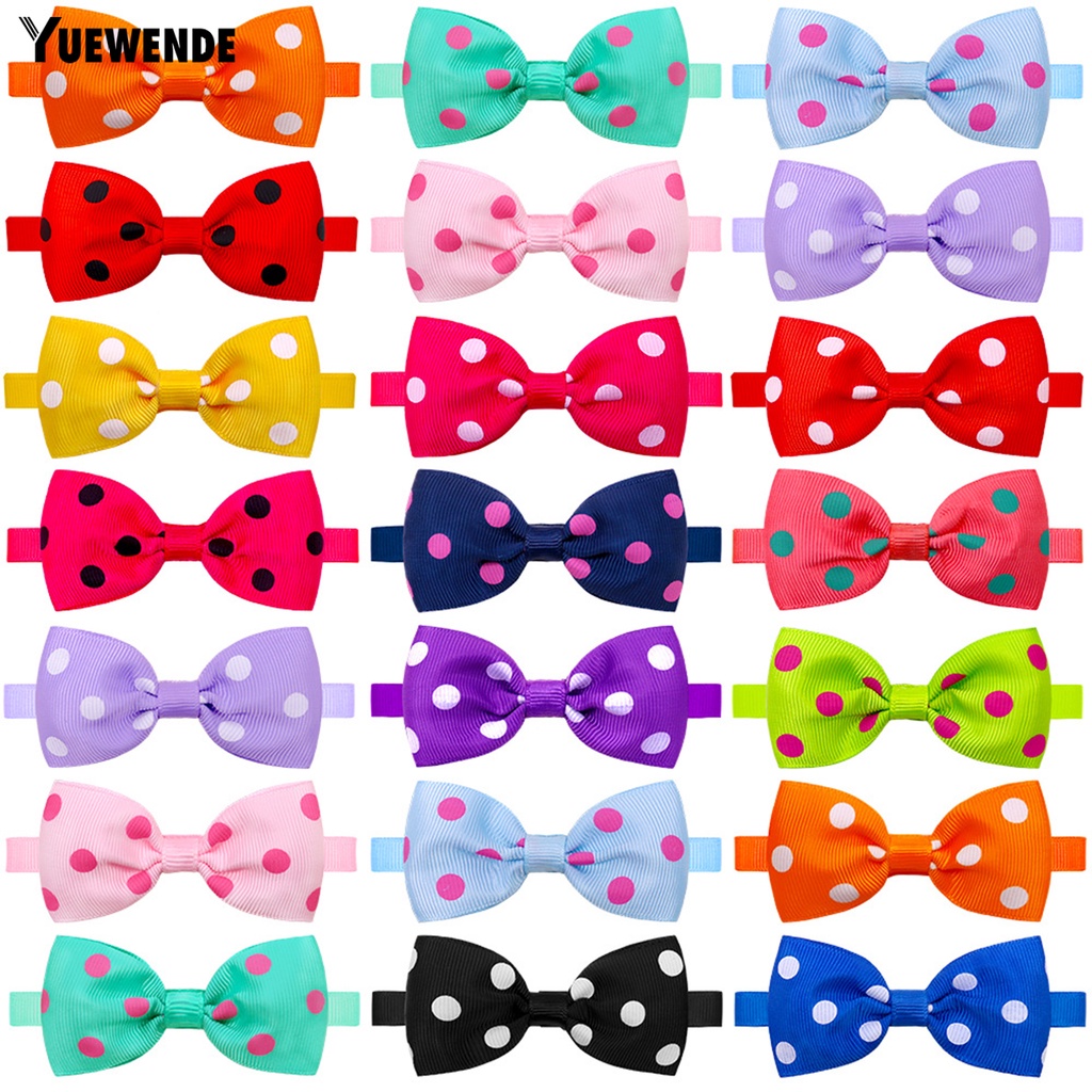 Nơ Đeo Cổ Họa Tiết Chấm Bi Xinh Xắn Cho Thú Cưng