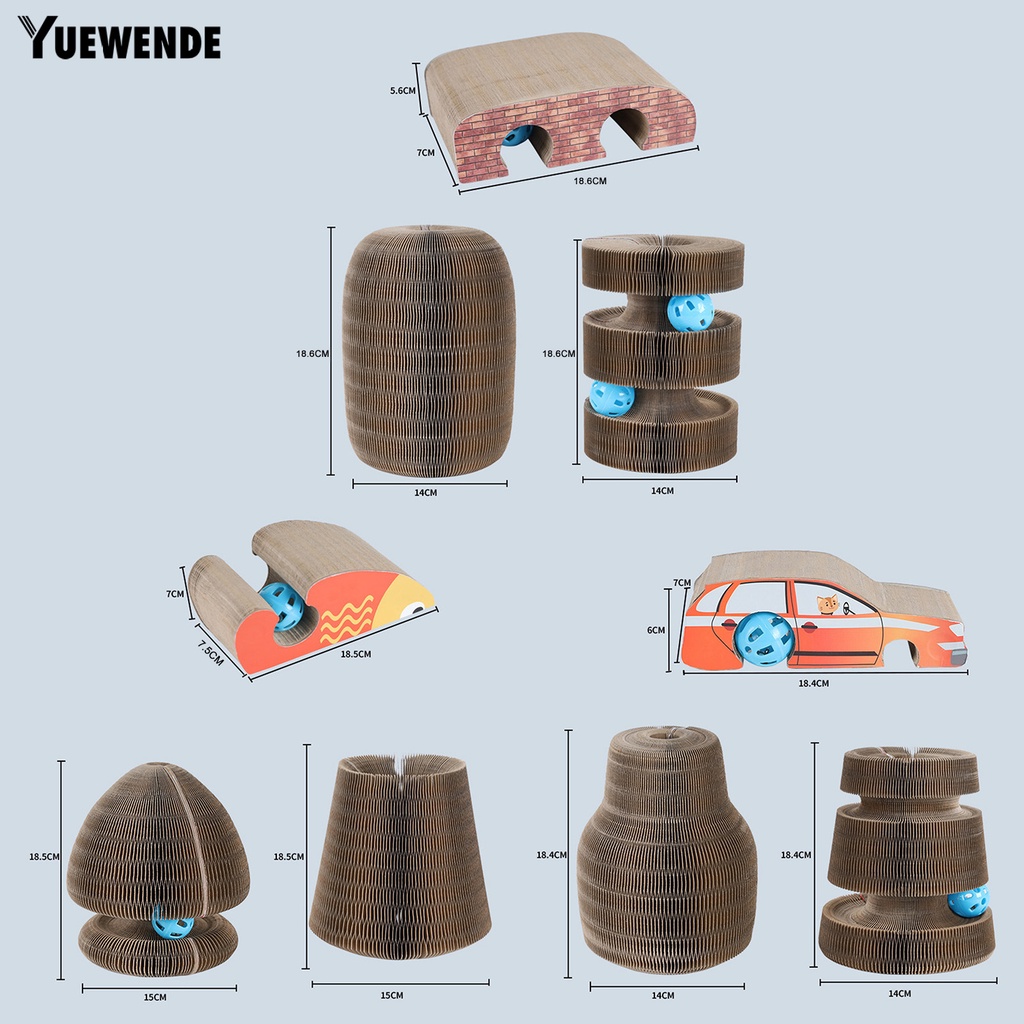 Yq.e Đồ Chơi Bóng Lăn Bằng Giấy Mã Não Chống Mài Mòn Có Thể Thay Đổi Hình Dạng Thuận Tiện Cho Mèo