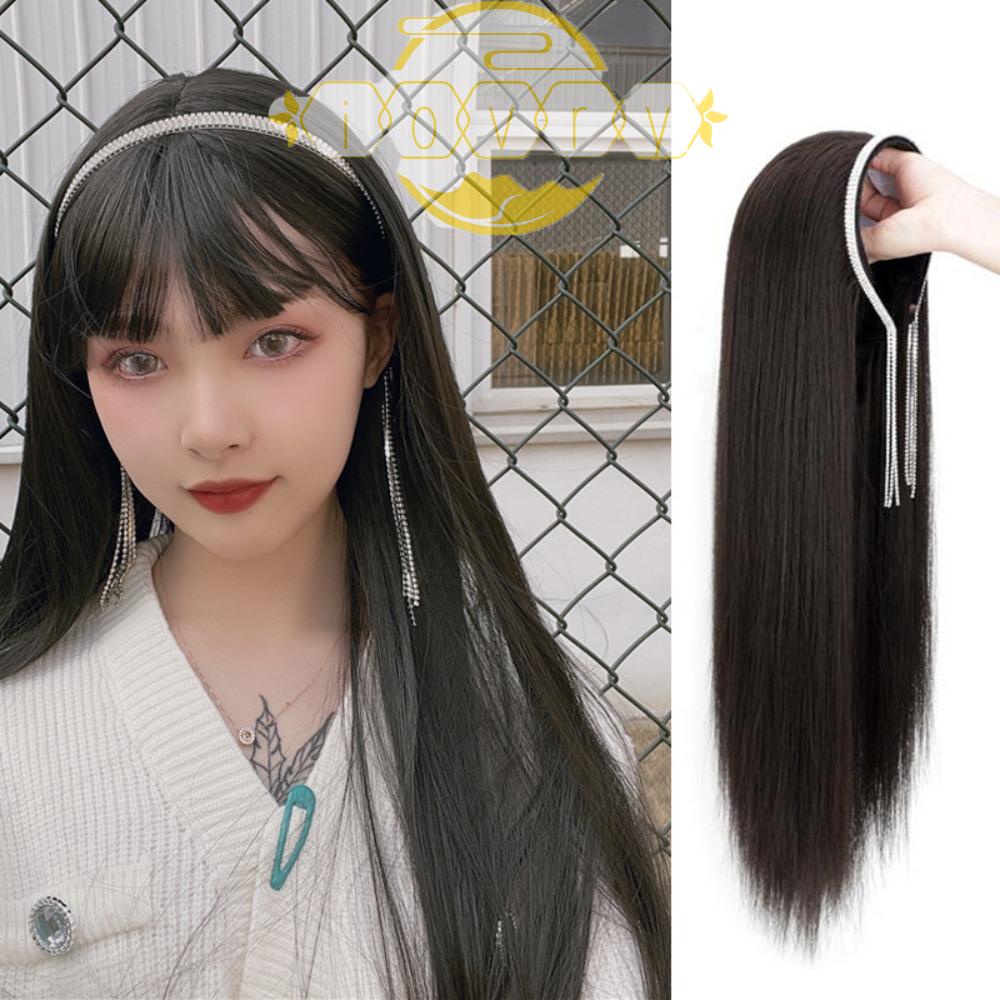 Tóc Giả Có Kẹp Màu Nâu Ngà Chất Lượng Cao Dành Cho Nữ