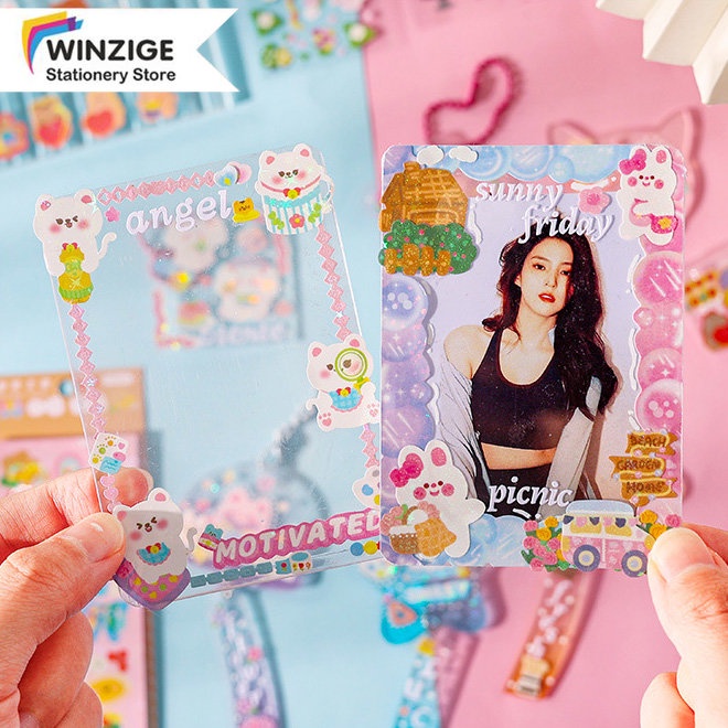 Winzige Bộ 10 tấm Hình Dán Sticker Trang Trí Toploader Decor Sổ Tay DIY Hình Hoạt Hình Dễ Thương Phong Cách Hàn Quốc