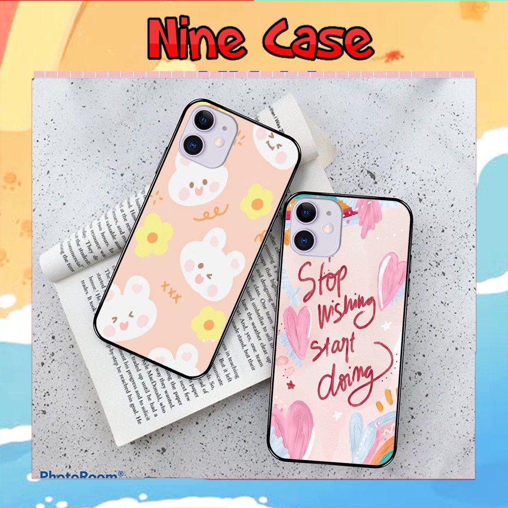 Ốp lưng iphone thỏ cute viền dẻo đen lưng cứng 6/6plus/6s/6splus/7/7plus/8/8plus/x/xr/xs/11/12/pro/max/plus/promax