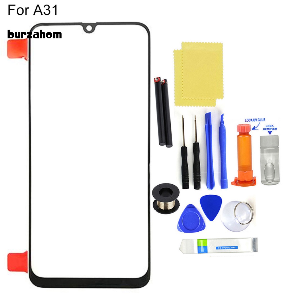 Ốp Điện Thoại Kính Cường Lực Màu Trơn Đơn Giản Cho Samsung Galaxy A01 / A11 / A21 / A31 / A41 / A51 / A71