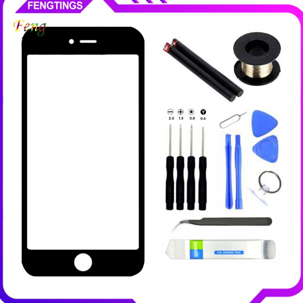 1 Bộ Miếng Dán Kính Màn Hình Cảm Ứng Bằng Kim Loại Chống Mòn Cho iPhone SE2