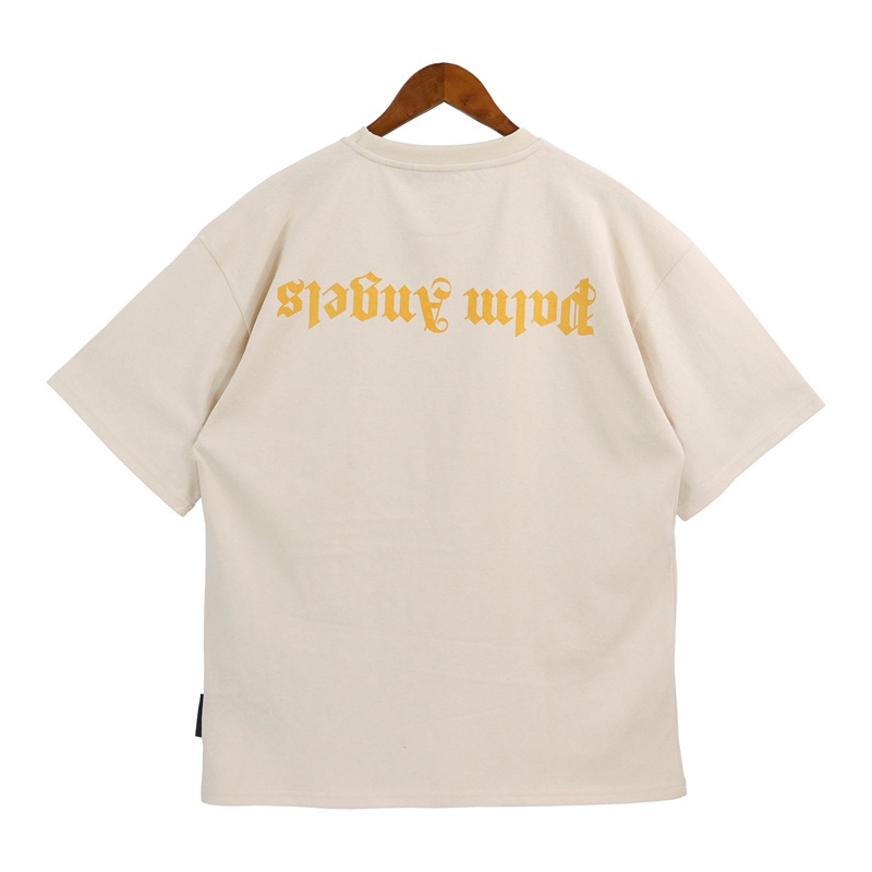 Áo Thun Dáng Rộng In Chữ Palm Angel 23SS Thời Trang Mùa Hè Cho Các Cặp Đôi