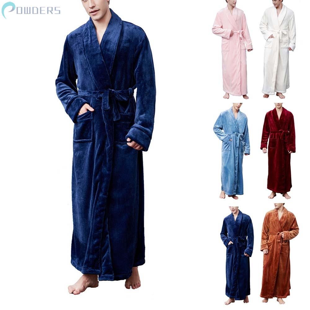 Áo Choàng Ngủ Vải Lông Cừu Dày Mềm Mại Cổ Chữ V Sang Trọng Cho Nam