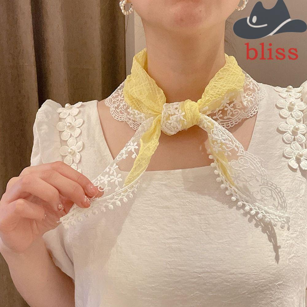 Khăn Choàng Cổ Chống Nắng Dáng Dài Phối Ruy Băng Cổ Điển Dễ Thương Cho Nữ