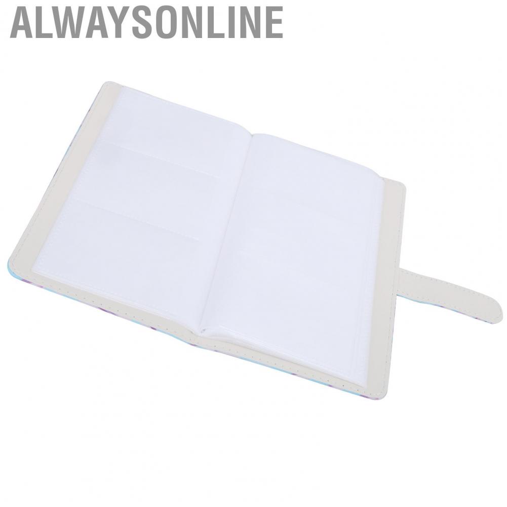 Alwaysonline Wallet Photo Album  PU Leather and Non Woven Fabric Portable for Bank Cards Business Stamps 3 inch Films