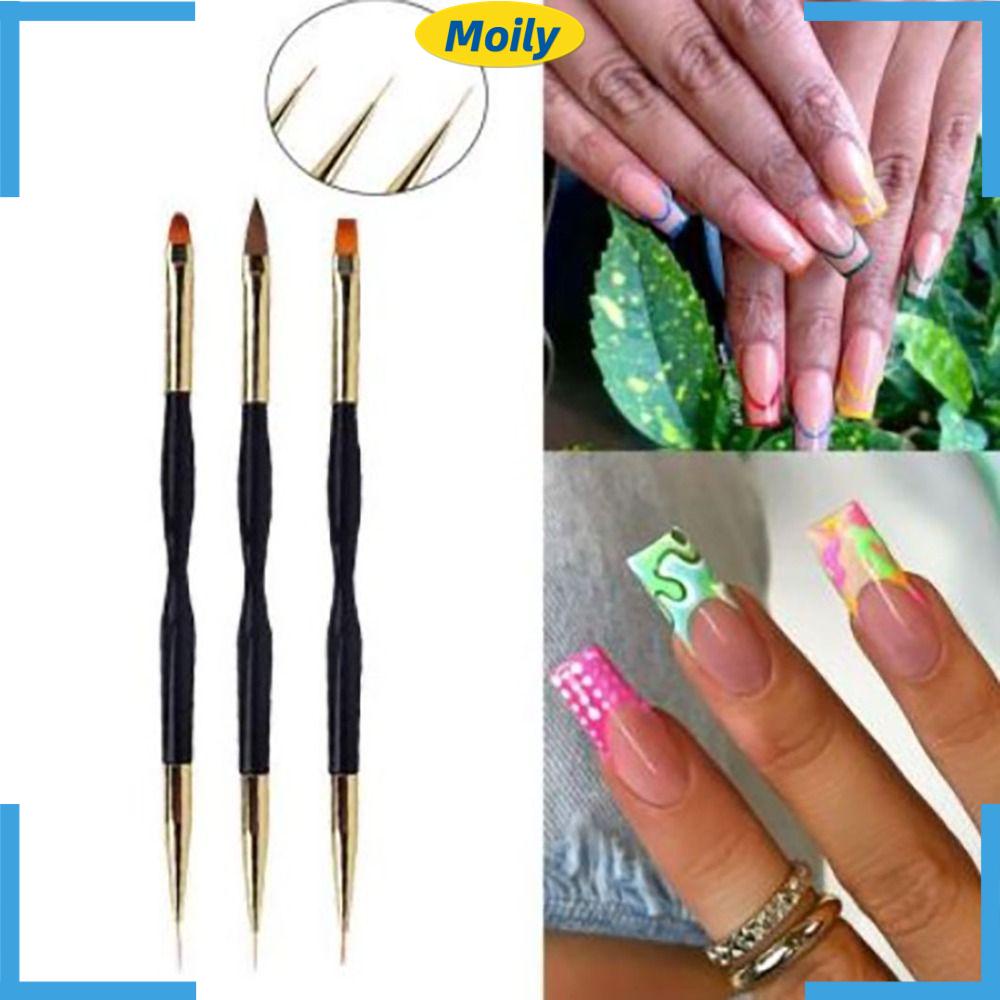 Bộ 3 Cọ Vẽ Móng Tay Bằng Acrylic Thời Trang