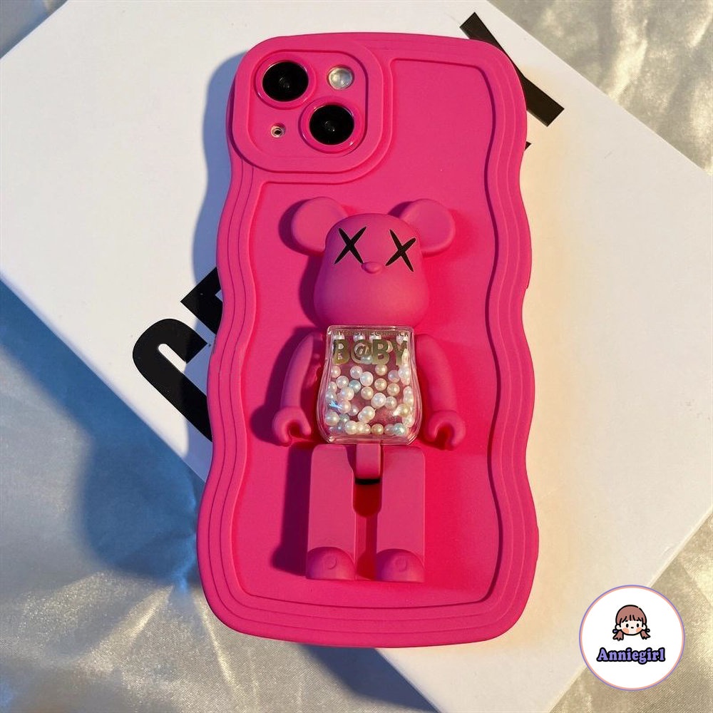 Ốp Điện Thoại Silicon Dẻo Gắn Giá Đỡ Hình Kaws Cho IPhone 11 14 Pro Max 13 Pro Max 12 IPhone X XS XR 7 8 Plus