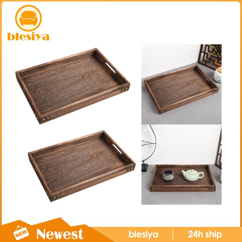 [Blesiya] Khay Phục Vụ Bằng Gỗ Mộc Mạc Thiết Thực Tiện Lợi