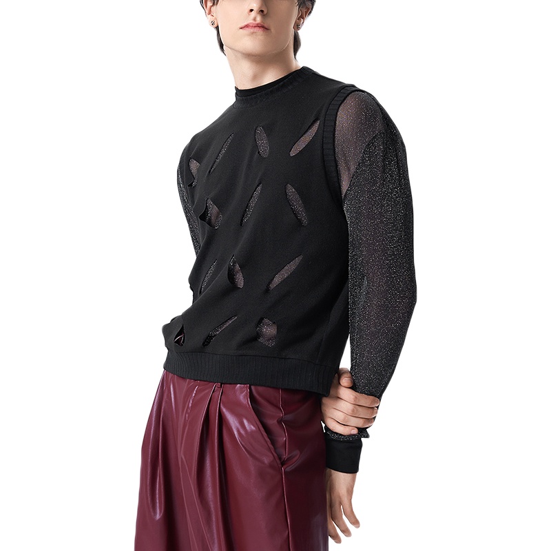 Áo Tank Top Sát Nách Cổ Cao In Hoa Kiểu Vintage Cá Tính