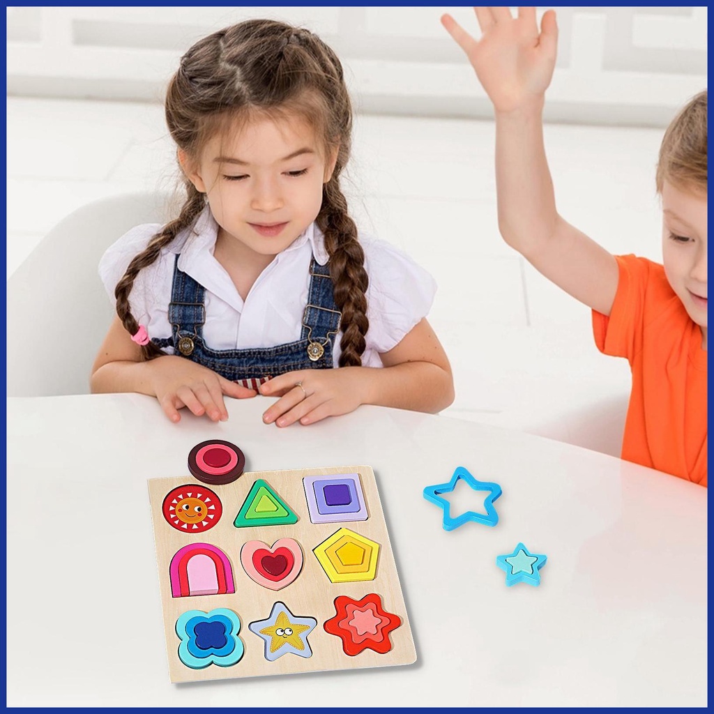 Bộ Đồ Chơi Xếp Hình Động Cơ Montessori Giúp Phát Triển Trí Tuệ Cho Bé