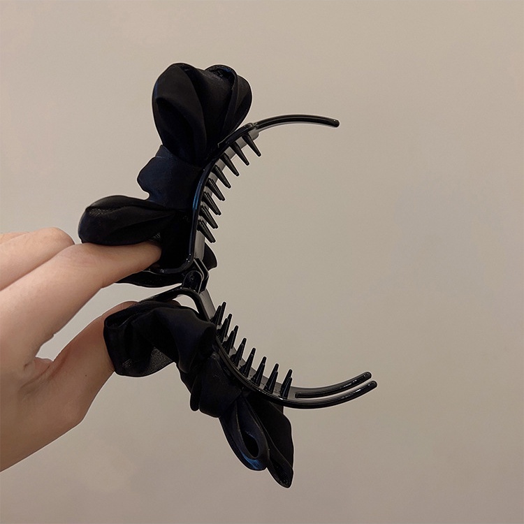 Kẹp Tóc Nơ Màu Đen Phong Cách Hàn Quốc Thời Trang Mùa Hè Cho Nữ