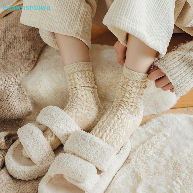 1 Đôi Tất Màu Trơn Thoáng Khí In Họa Tiết Bánh Donut Thời Trang Thu Đông Cho Nữ