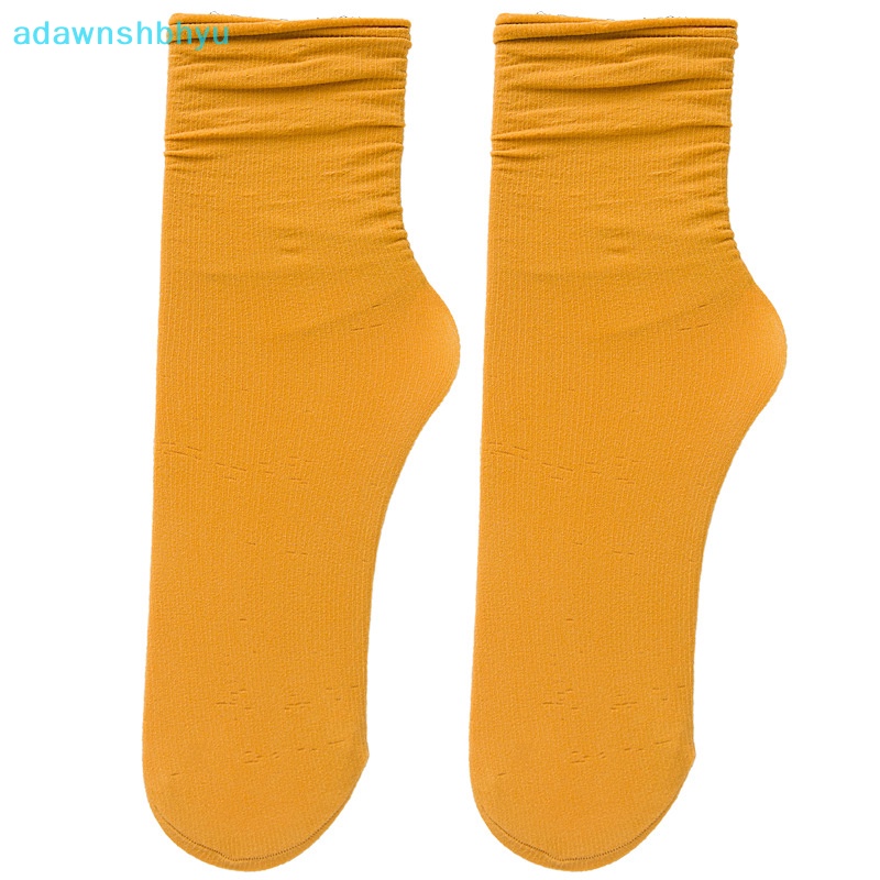 1 Đôi Vớ Cotton Giữ Ấm Màu Trơn Thoải Mái Thoáng Khí Cho Nữ