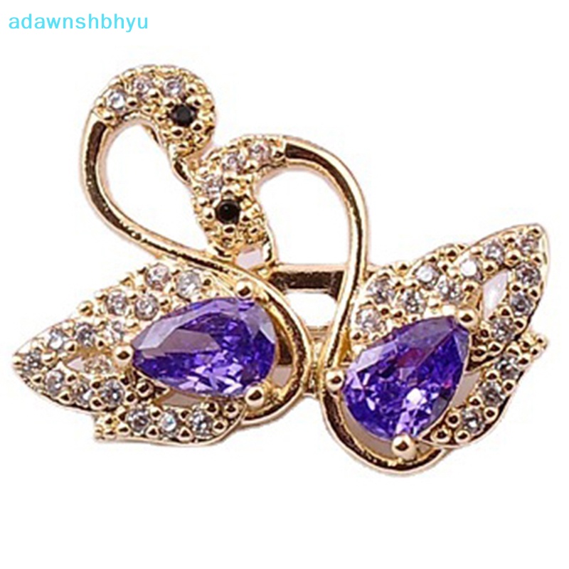 Ghim Cài Áo Hình Thiên Nga Đính Đá Zircon Lấp Lánh